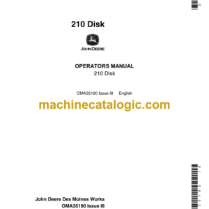 John Deere 210 Disk Operator's Manual (OMA35190)