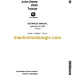 John Deere 2030 Tractor Technical Manual (TM1051)
