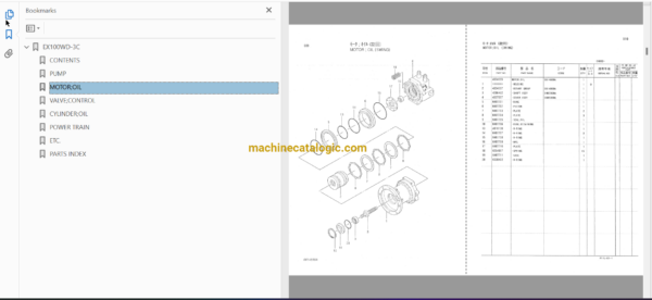 Hitachi EX100WD-3C Wheeled Excavator Parts Catalog & Equipment Components Parts Catalog
