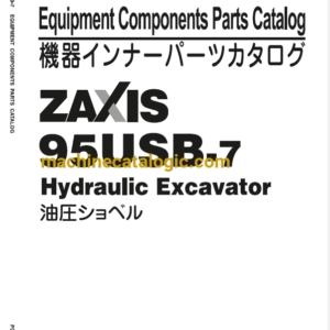 Hitachi ZX95USB-7 (EU Spec.) Hydraulic Excavator Equipment Components Parts Catalog