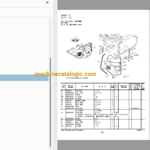 Hitachi ZX75US-7 Hydraulic Excavator Parts Catalog & Engine Parts Catalog & Equipment Components Parts Catalog