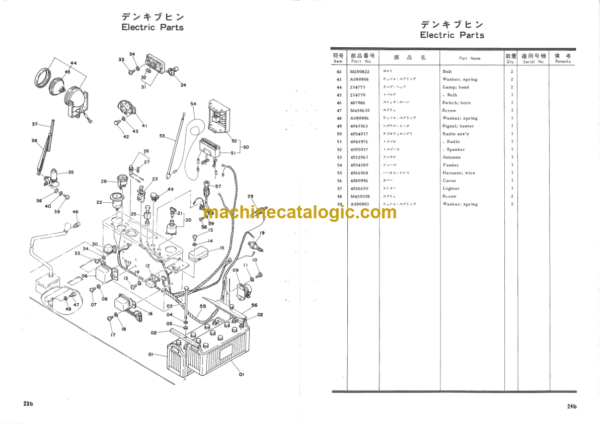Hitachi UH062 Hydraulic Excavator Parts Catalog
