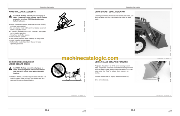 John Deere 410 and 420 Loaders Operator's Manual (OMW44978F8)