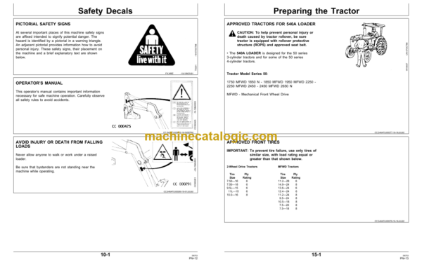 John Deere 540A Loader Operator's Manual (OMCC36939)