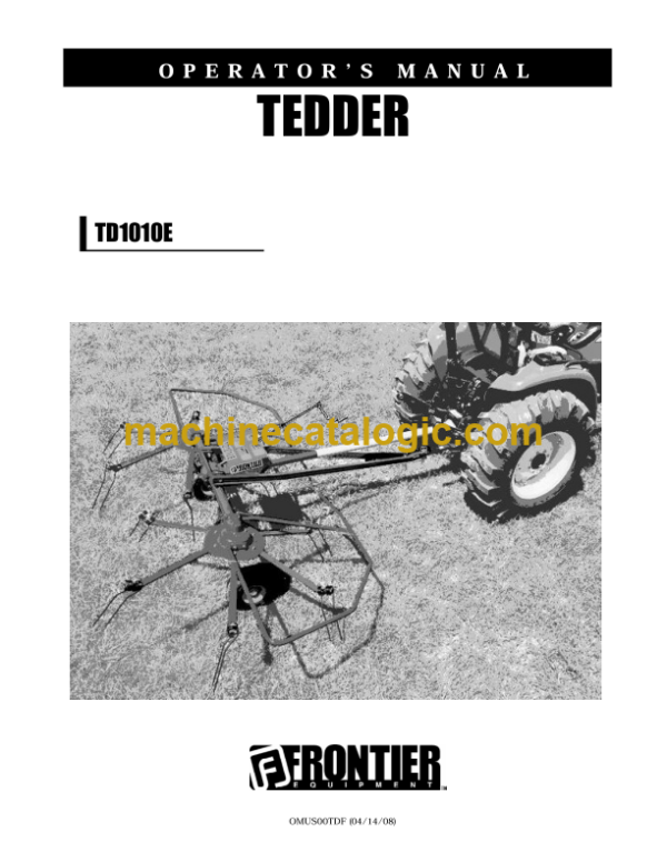 John Deere TD1010E Tedder Operator's Manual (TNOMUS00TDF)