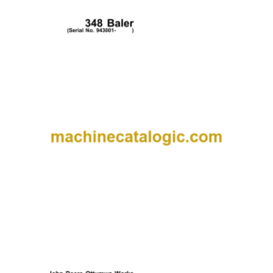 John Deere 348 Baler Operator's Manual (OME82253)