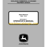 John Deere 1505 - 1515 Basic Machines Operator's Manual (OMTCU38832)