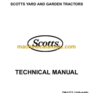 John Deere S2048 S2348 and S2554 Scotts Yard and Garden Tractors Technical Manual (TM1777)