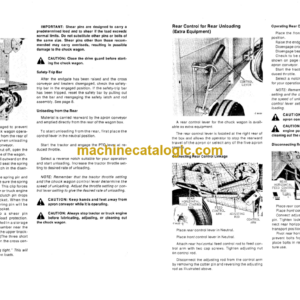 John Deere 122 and 125 Chuck Wagons Operator’s Manual (OMW21339)