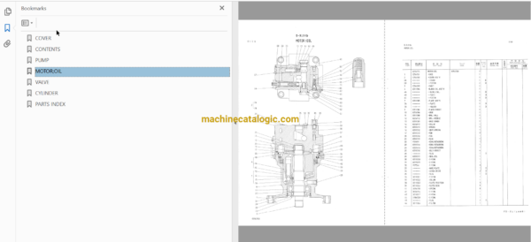Hitachi EX120 Hydraulic Excavator Parts Catalog & Equipment Components Parts Catalog