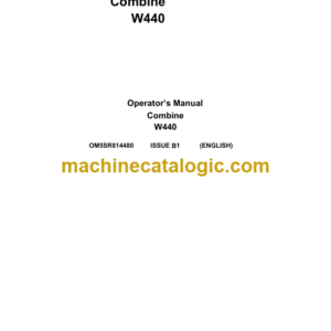 John Deere W440 Combine Operator's Manual (OM5SR814480)