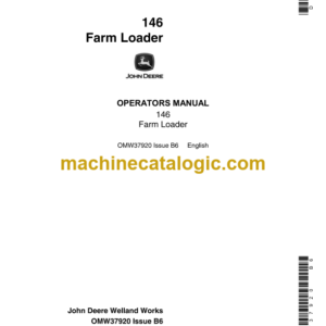 John Deere 146 Farm Loader Operator's Manual (OMW37920)