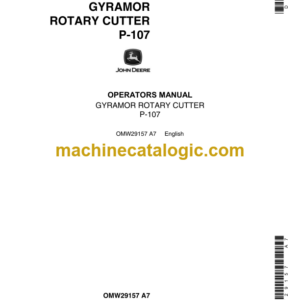 John Deere P-107 Gyramor Rotary Cutter Operator's Manual (OMW29157)