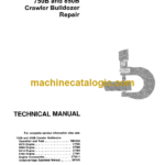 John Deere 750B and 850B Crawler Bulldozer Repair Technical Manual (TM1476)