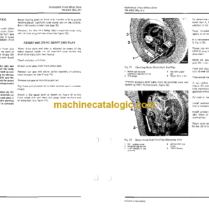 John Deere 2130, 3030, 3130 and 3140 Tractors for Hydrastatic Front Wheel Drive Technical Manual (TM4303)