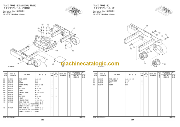 Hitachi ZX8-2 Hydraulic Excavator Parts Catalog