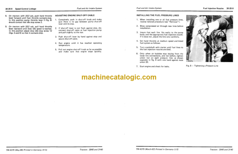 John Deere 3040 and 3140 Tractors Technical Manual (TM4379)