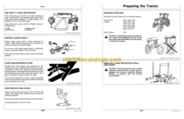 John Deere 146 Farm Loader Operator's Manual (OMW37920)