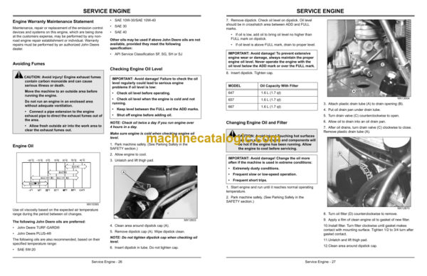 John Deere 647, 657 and 667 QuikTrak Operator's Manual (OMTCU15691D2)