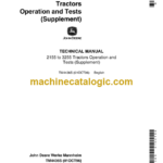 John Deere 2155 to 3255 Tractors Operation and Tests (Supplement) Technical Manual (TM4436S)