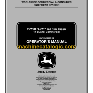 John Deere 14-Bushel Commercial Power Flow and Rear Bagger Operator's Manual (OMTCU19977E4)