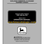 John Deere 4200, 4300 and 4400 Compact Utility Tractors Operator's Manual (OMLVU11736)