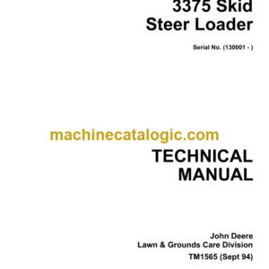 John Deere 3375 Skid Steer Loader Technical Manual (TM1565)