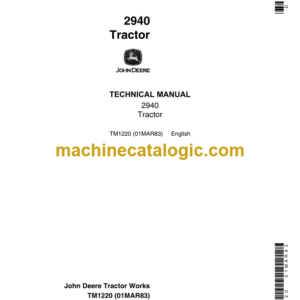 John Deere 2940 Tractor Technical Manual (TM1220)