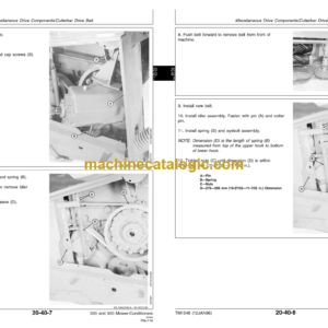 John Deere 920 and 930 Mower-Conditioners Technical Manual (TM1548)