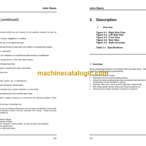 John Deere 535 Log Loader Operator’s Manual (OMT186071)