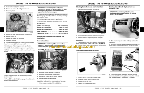 John Deere L1642, L17.542, L2048 and L2548 Scotts Lawn Tractor Technical Manual (TM1949)