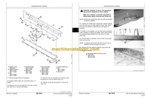 John Deere 920 and 930 Mower-Conditioners Technical Manual (TM1548)