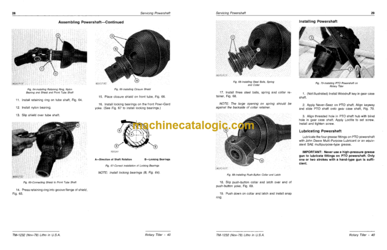 John Deere 40 Rotary Tiller Technical Manual (TM1232)
