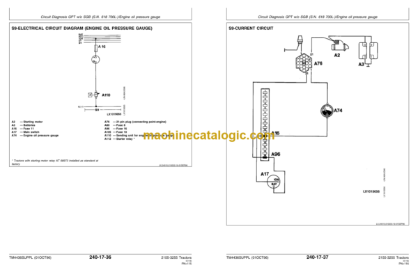 John Deere 2155 to 3255 Tractors Operation and Tests (Supplement) Technical Manual (TM4436S)