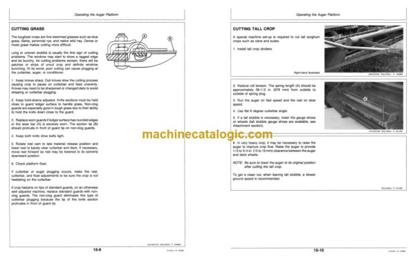 John Deere 300 Auger Platform 31, 36, 61 and 66 Hay Conditioners Operator's Manual (OME75019)