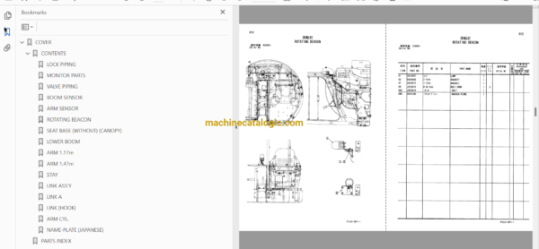 Hitachi ZX30UR ML Light Crane Parts Catalog