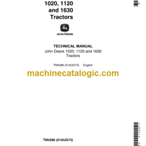 John Deere 1020, 1120 and 1630 Tractors Technical Manual (TM4286)