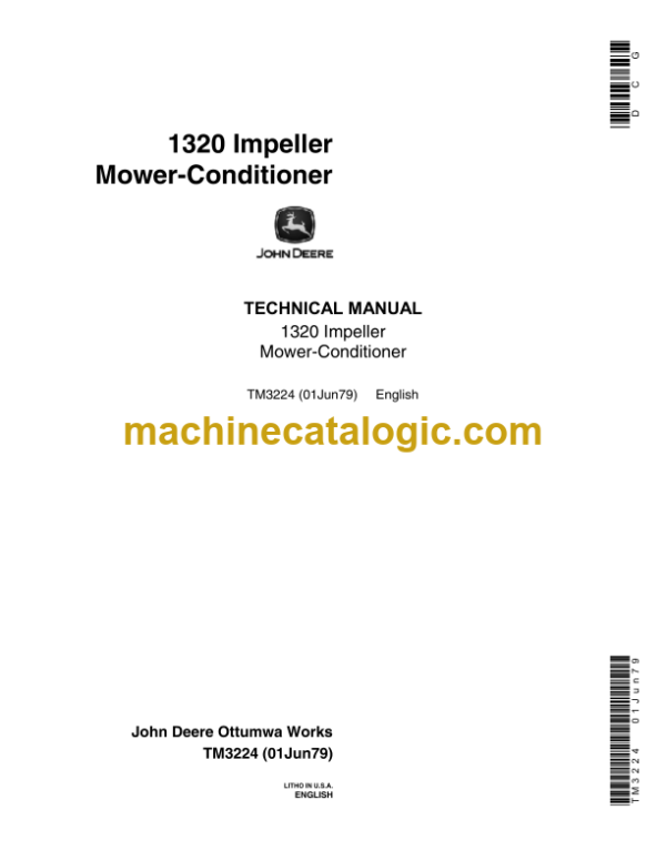 John Deere 1320 Impeller Mower-Conditioner Technical Manual (TM3224)