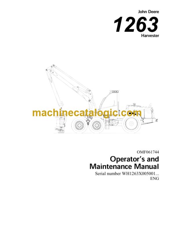 John Deere 1263 Forwarder Operator's Manual (OMF061744)