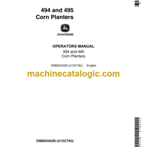 John Deere 494 and 495 Corn Planters Operator's Manual (OMB25002B)