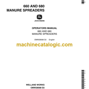 John Deere 660 and 680 Manure Spreader Operator's Manual (OMW28568)