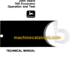 John Deere 70D Excavator Operation and Test Technical Manual (TM1407)