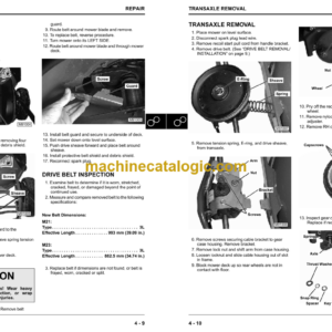 John Deere M10 M21 and M23 21inch Walk-Behind Mowers Technical Manual (TM1722)