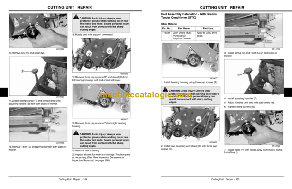 John Deere 180B, 220B, and 260B Greensmower Technical Manual (TM2004)