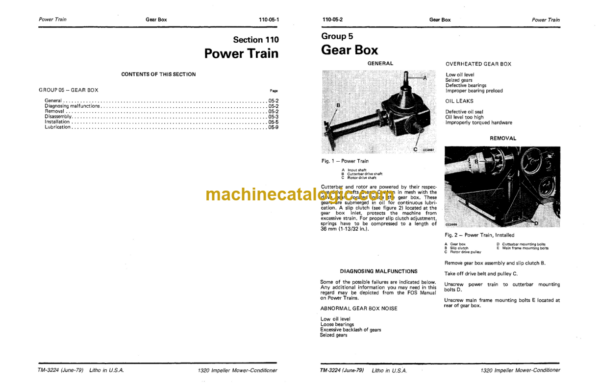 John Deere 1320 Impeller Mower-Conditioner Technical Manual (TM3224)