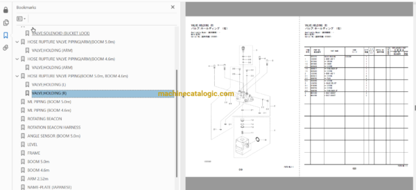 Hitachi ZX145W-3 ML Crane Parts Catalog