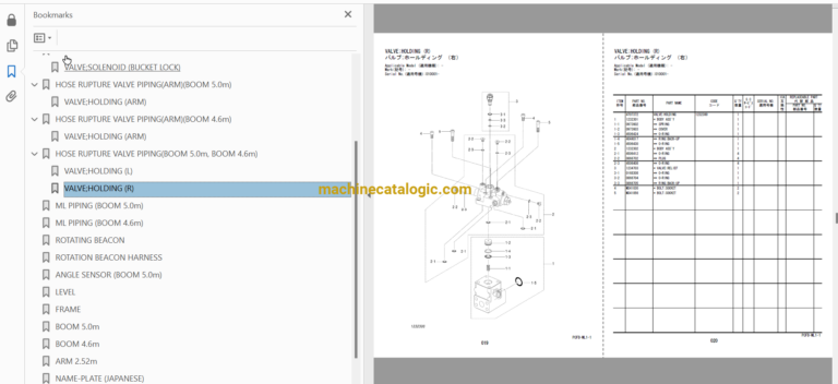 Hitachi ZX145W-3 ML Crane Parts Catalog