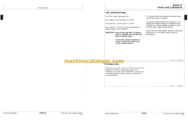 John Deere 344E and 444E Loaders Repair Technical Manual (TM1422)