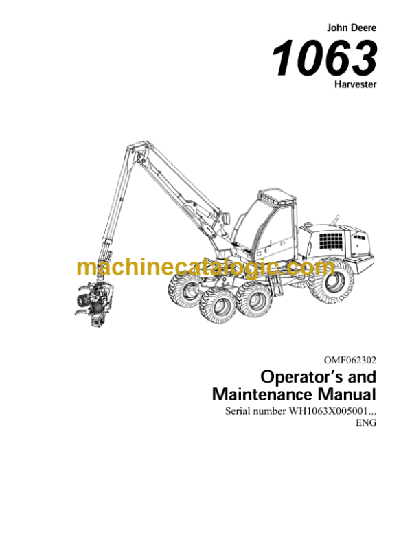 John Deere 1063 Forwarder Operator's Manual (OMF06302)