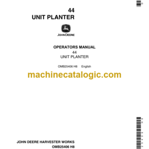 John Deere 44 Unit Planter Operator's Manual (OMB25406)